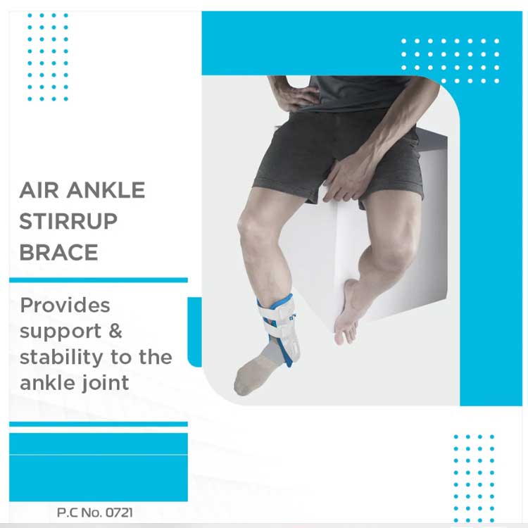 Air Ankle Brace | Provides Firm Support & Stability to the Ankle (Blue ...